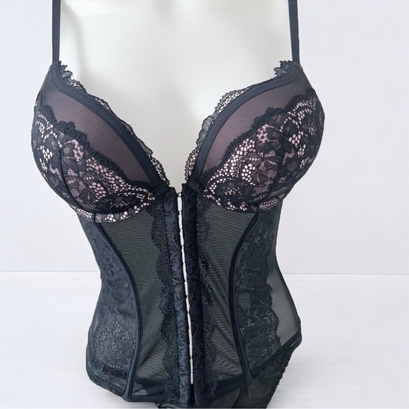 La Senza Black Lace Corset Bustier Top – Size S - Picture 6 of 12